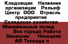 Кладовщик › Название организации ­ Рельеф-Центр, ООО › Отрасль предприятия ­ Складское хозяйство › Минимальный оклад ­ 28 000 - Все города Работа » Вакансии   . Ненецкий АО,Топседа п.